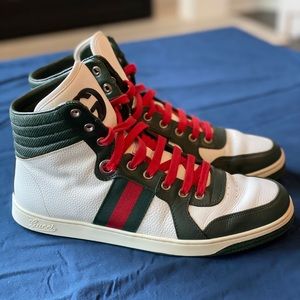 Gucci Stripe High-Top Sneakers